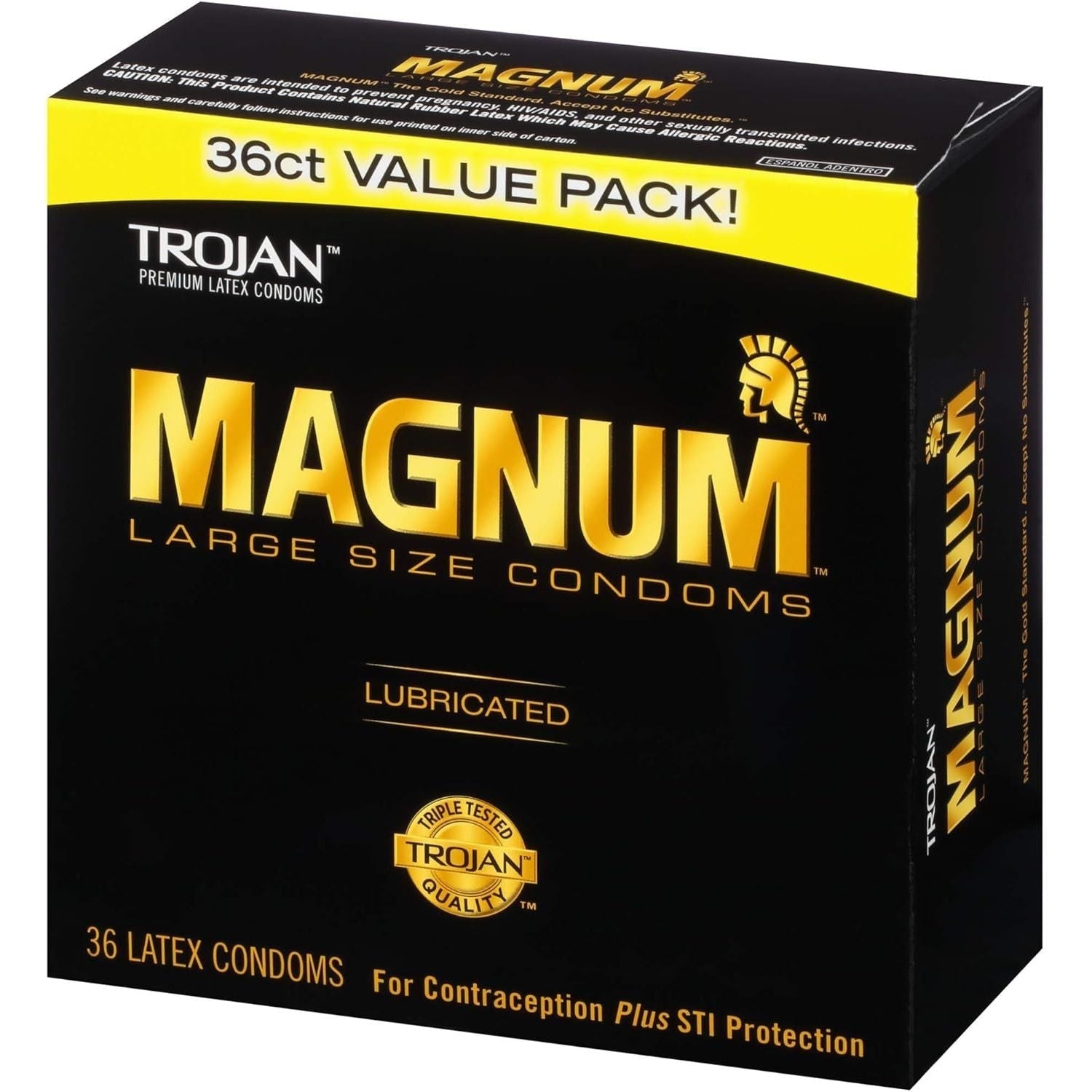 Buy now TROJAN Magnum Lubricated Large Condoms, Comfortable and Smooth Lubricated, America’s Number One Condom, 36 Count Pack at indiglob india