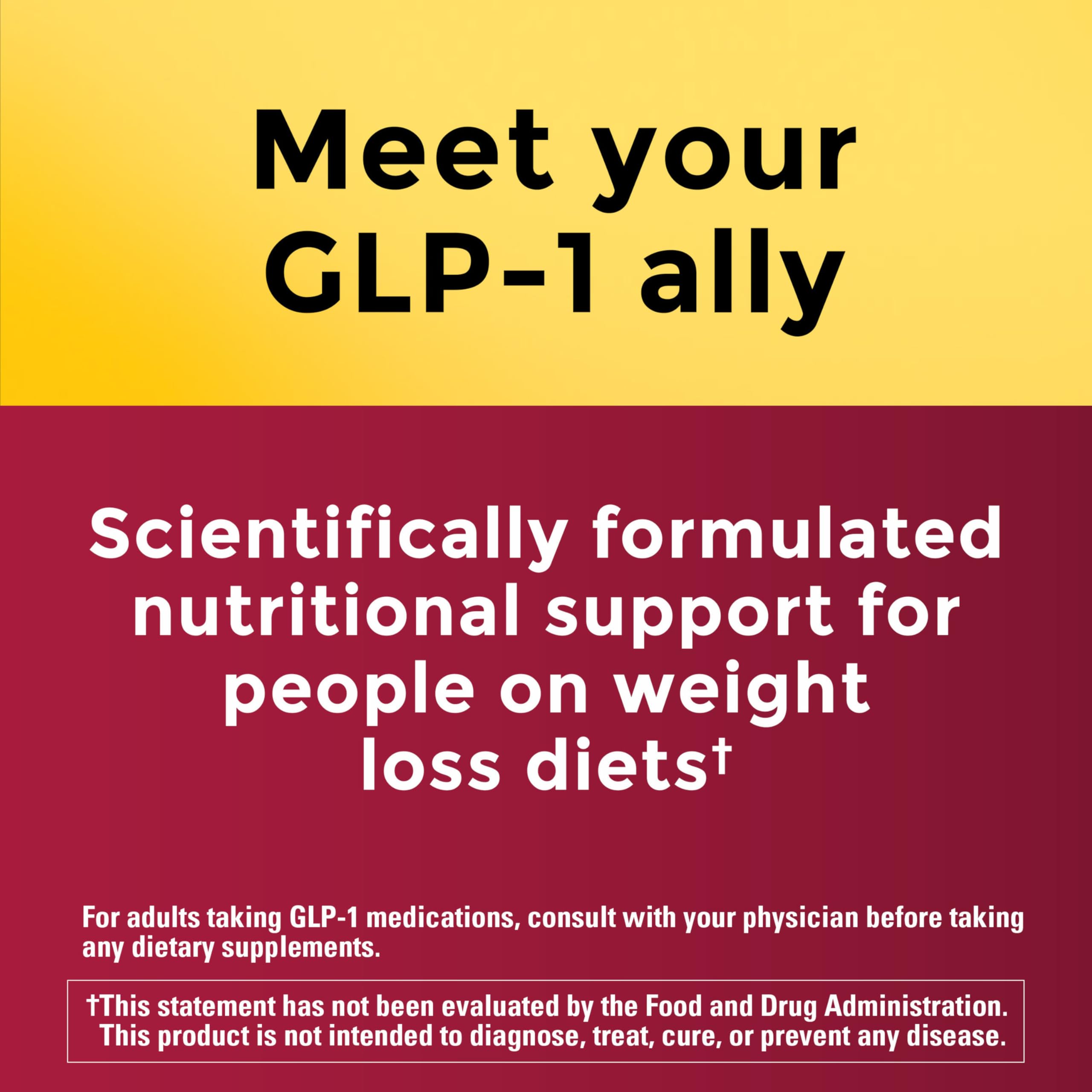 Nature Made GLP-1 Companion Health Pack, 30 Count | Nutritional Support for Weight Loss Diets, Multivitamin for Women and Men, Magnesium, Calcium, Vitamin D & B12, 30 Packets