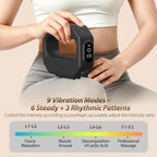 AddWin 2026 New Fascia Ring R10 Massager, Vibration Plate for Lymphatic Drainage with Belt, Adjustable Full-Body Portable Cordless Deep Tissue Massager, 3 Modes & 6 Intensities