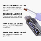 Chillab Magic Black Plumping Lip Oil 0.17oz, Hydrating Color-Adapting Tint