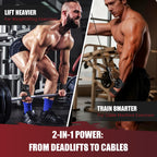 Weight Lifting Straps with Rings, 2 in 1 for Weightlifting & Cable Machine