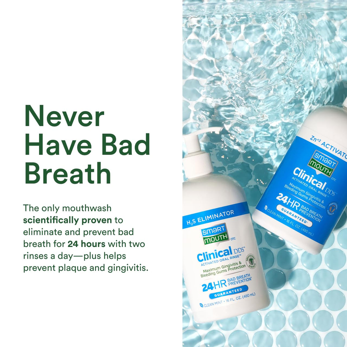 SmartMouth Clinical 2-Bottle Activated Mouthwash System, 16 fl oz Each