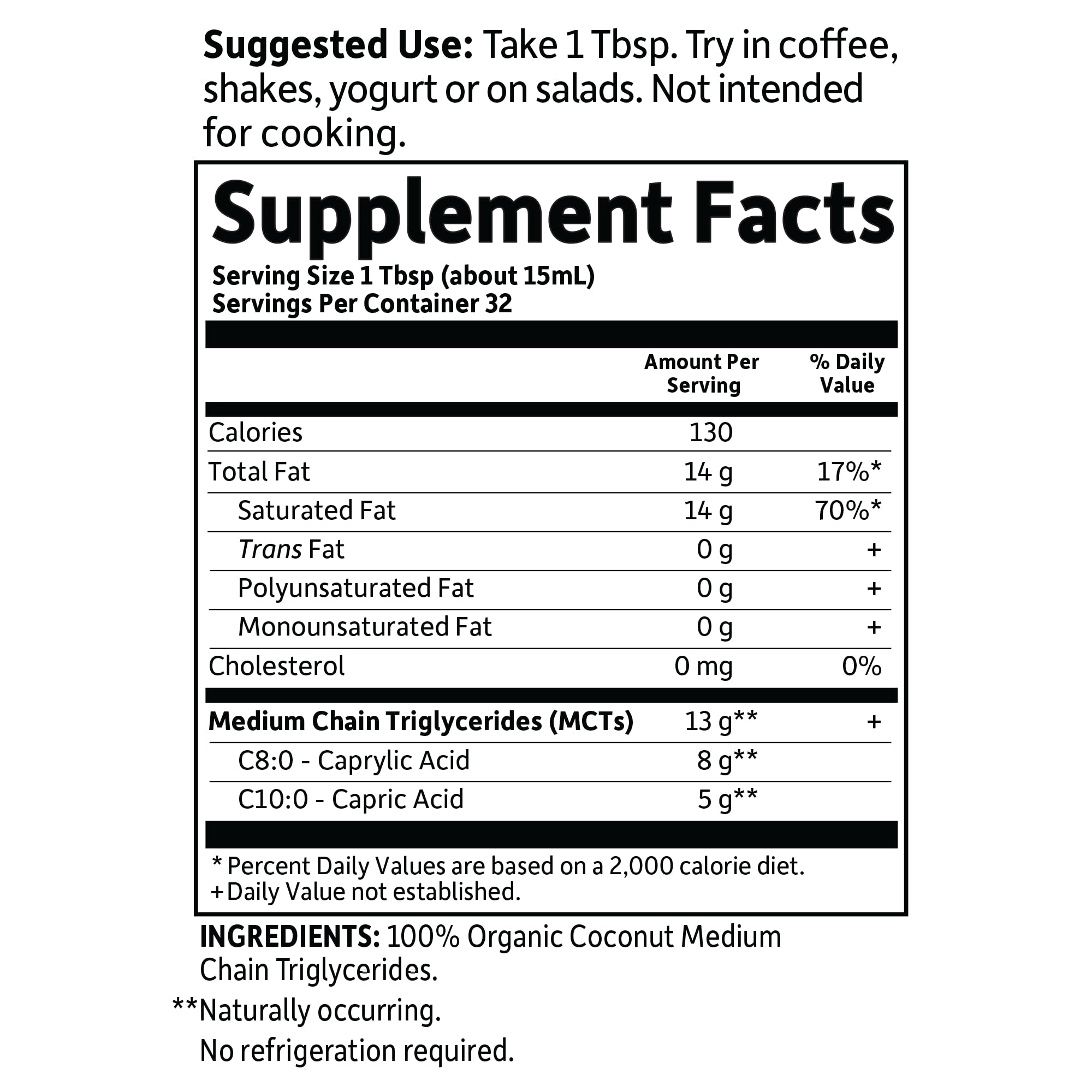 Garden of Life Dr. Formulated Brain Health 100% Organic Coconut MCT Oil 16 fl oz Unflavored, 13g MCTs, Body & Brain Fuel, Certified Non-GMO Vegan & Gluten Free, Hexane-Free