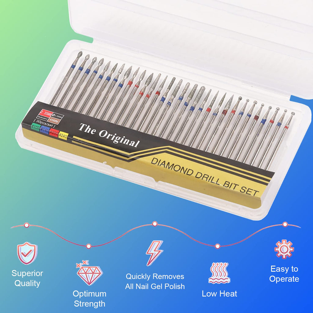 Why Indiglob is the #1 Store for 30PCS Cuticle Nail Drill Bits Set: 3/32'' Nail Bits for Acrylic Gel Nail Prep Contain Flame/Ball/Needle/Safety Shape Heads, Remover Tools Efile Bits for Salon Home Manicure Pedicure Nail Tech