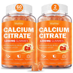 Calcium 1200 mg with Vitamin D3 for Adults - Calcium Supplement Gummies | with 5000iu Vitamin D3, K2, B6, B12, Magnesium & Zinc for Women Men - Easy to Digest, Vegan, Sugar Free, 120 Gummeis