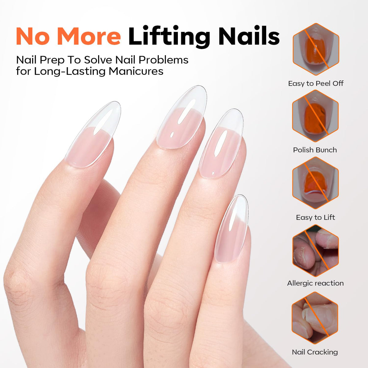 modelones 10-in-One X Nail Gel Glue with Nail Dehydrator Primer Set