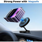 Buy now Magnetic Phone Holder for Car - Folding Car Phone Mount Adapter Dual Metal Magnetic Phone Holder Stand for Magsafe iPhone and All Android Smartphones at indiglob india