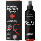 Piercing Aftercare Spray | Ear Piercing Cleaner | Sterile Saline Spray 8oz | Saline Solution for Piercings; Aftercare of Pierced Ear, Septum, Belly, Nose, Body; Pierce Cleaner Salt Mist Bump Solution