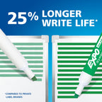 EXPO Dry Erase Markers, Low Odor Ink, Green, Chisel Tip, 12 Count - Whiteboard, Calendar, Organization, Essential Supplies for Office, School, Classroom, Teachers