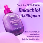 EQQUALBERRY Bakuchiol Plumping Face Serum - Retinol Natural Alternative for Sensitive Skin, with Niacinamide & Hyaluronic Acid, Pore & Wrinkle Korean Skin Care (1.01oz / 30ml)