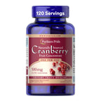 Buy now Puritan's Pride Naturally Sourced Cranberry One Per Day Fruit Concentrate 500mg, 50:1 Dietary Supplement for Urinary Tract Support, 4 Month Supply, 120 Rapid Release Capsules at indiglob india