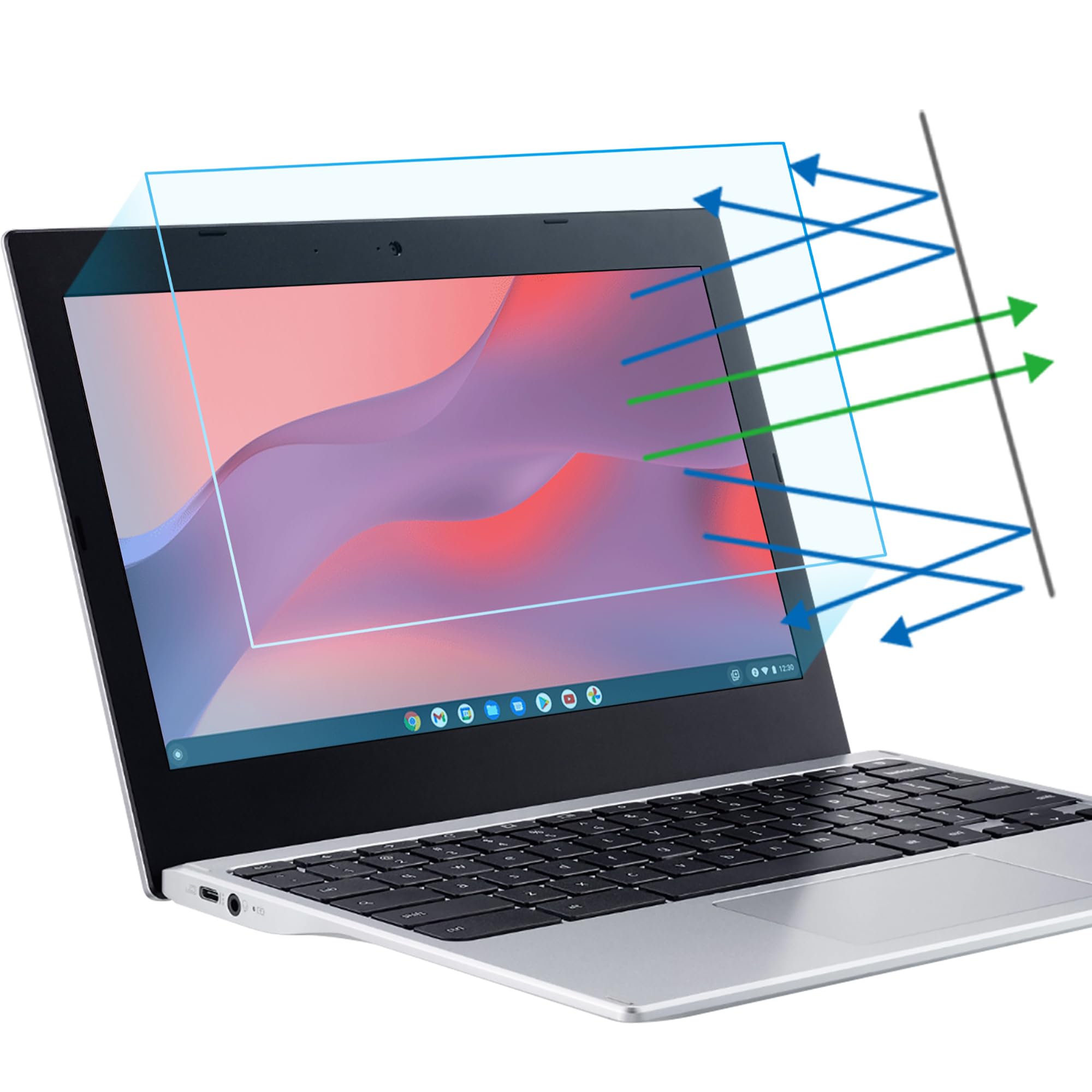 Buy now F FORITO 2-Pack 15.6 Inch Anti Blue Light Laptop Screen Protector, Eye Protection Anti Glare Matte Computer Screen Cover for 15.6" Laptop with 16:9 Aspect Ratio, Reduce Eye Strain and Touch Sensitive at indiglob india