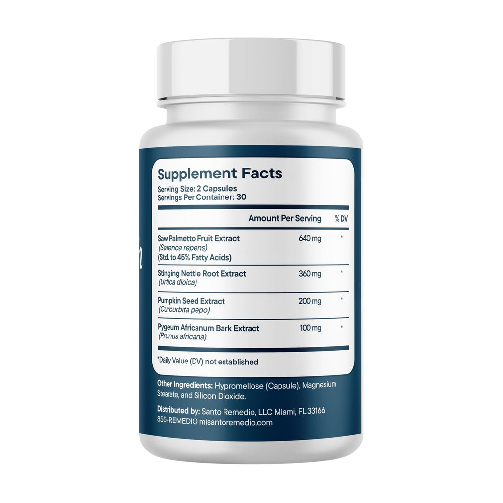 Santo Remedio Prostate Health Supplement for Men, 60 Capsules
