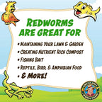 Uncle Jim's Worm Farm 100 Count Red Wiggler Composting Worms Mix for Garden Soil or Fishing | Starter Pack of Compost Worms Improves Soil Structure and Quality for Healthier Gardens