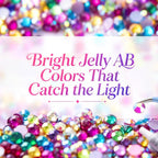 40,000-Piece Bedazzling Kit, 40 Colors, 3mm Jelly AB Resin Rhinestones | Flatback gems with 4 B-7000 glue tubes, 40-compartment box, tweezers and trays for tumblers, phone cases and DIY crafts.