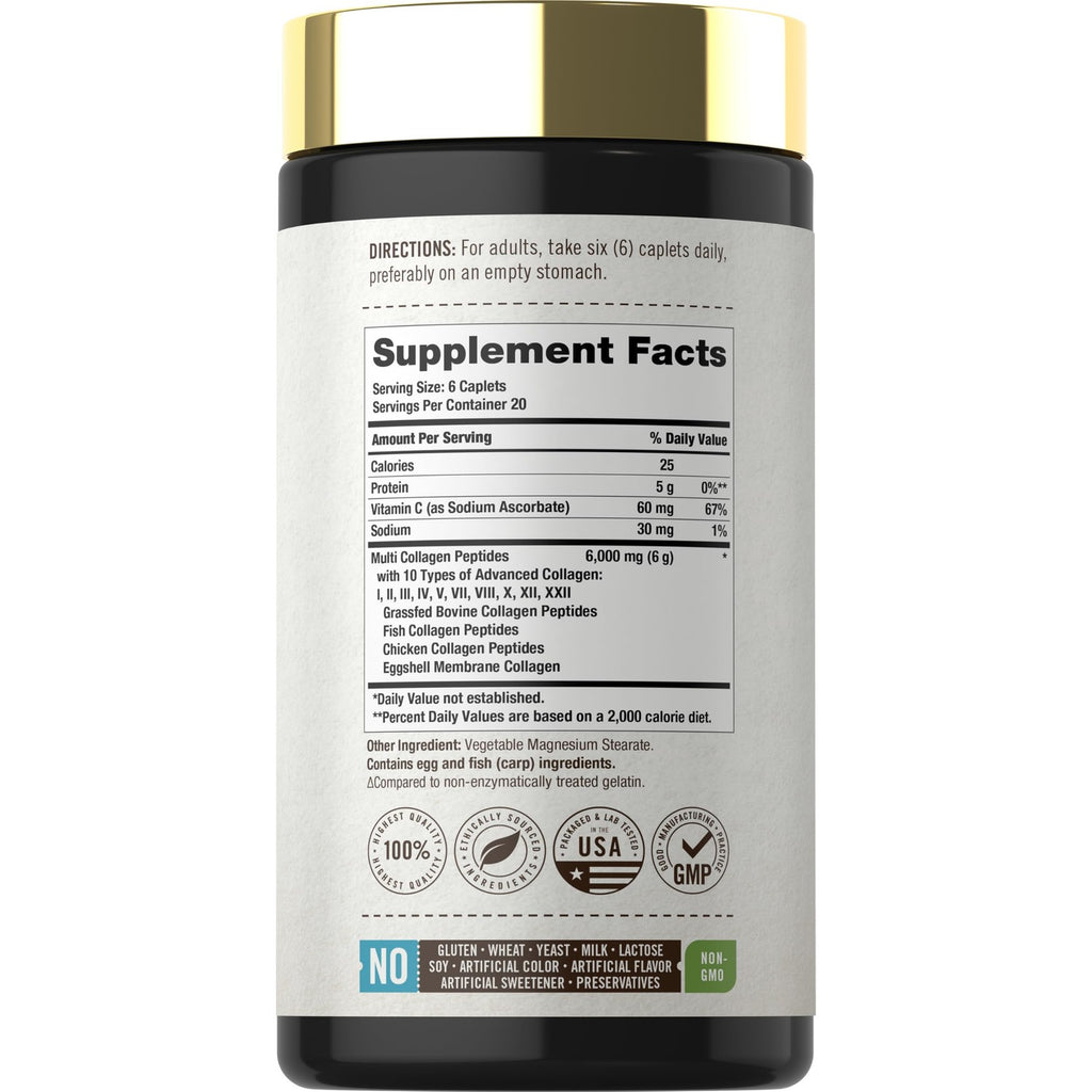 Carlyle Multi Collagen Peptides 6000mg | 120 Caplets