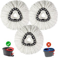 [3 Pack] Mop Replace Heads, Mop Refill Heads Replacements Compatible with O Cedar Spin Mop 1-Tank System- Easy to Replace, Microfiber, Machine Washable