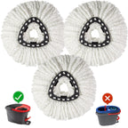 [3 Pack] Mop Replace Heads, Mop Refill Heads Replacements Compatible with O Cedar Spin Mop 1-Tank System- Easy to Replace, Microfiber, Machine Washable