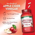 Nature's Truth Apple Cider Vinegar Capsules | 1200mg | 200 Pills