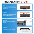 134A Black Toner Cartridge 2-Pack Replacement for HP 134A 134X (with Chip)