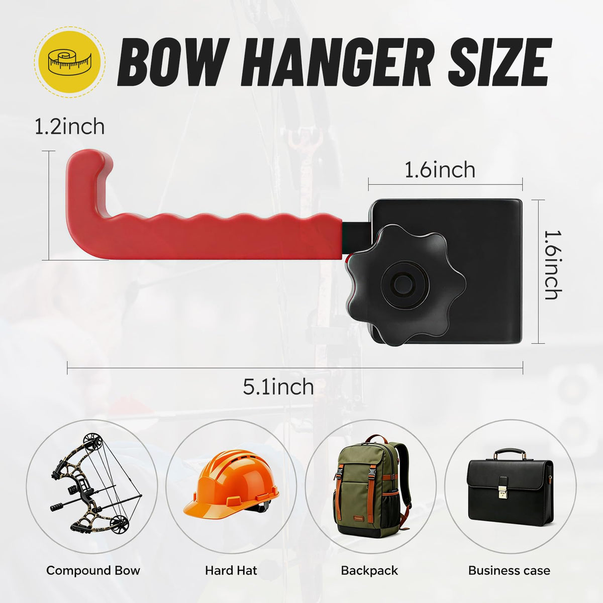 Heavy Duty Steel Bow Hanger for Truck, Headrest Hard hat Holder for Truck