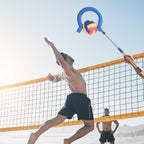 Adjustable Volleyball Spike Trainer with Question Mark Hook, Portable Lightweight Hitting Trainer for Serving, Spiking & Jump Training, Real-Ball Feel, Volleyball Gift for Beginners & Pros (No Ball)