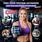 Whey Protein Gummies - High Protein Supplements 10g Per Serving for Muscle & Energy Support, Bone Health - Protein Gummy Rich in Electrolytes, EAA & HMB, Sugar Free, Blueberry Flavor, 120 Count