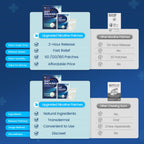 60 Count - Nicotine Patches 3mg (Applicable to Step 1/Step 2/Step 3), Transdermal Stop Smoking Aid for Craving Relief, Flexible Dosing with Fast-Acting Nicotine Replacement Therapy