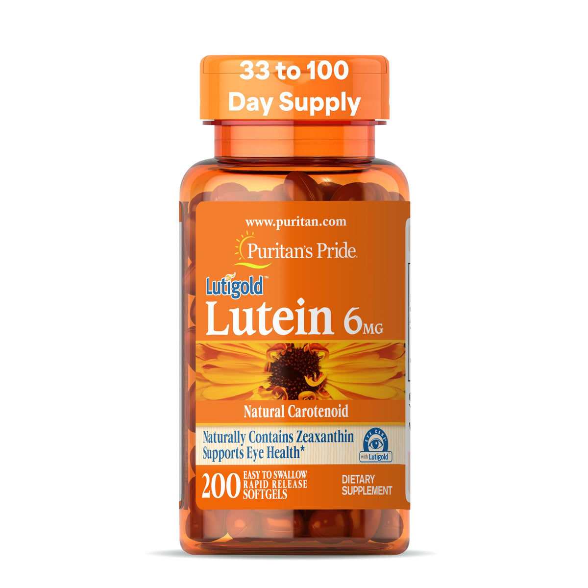 Puritan's Pride Premium Lutigold™ Lutein Carotenoid 6mg with Zeaxanthin