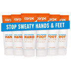 Buy now Carpe Sweat Absorbing Hand and Foot Lotion Bundle (3 Hand and 3 Foot Tubes), Stop Sweaty Hands and Sweaty, Smelly Feet, Dermatologist-Recommended Default at indiglob india