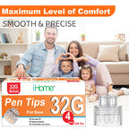 iHome Pen Tips 32G x 4mm Flat Base 100 Count 32G 4mm (5/32“) Pen Tip Comfortable Wide Seat Design
