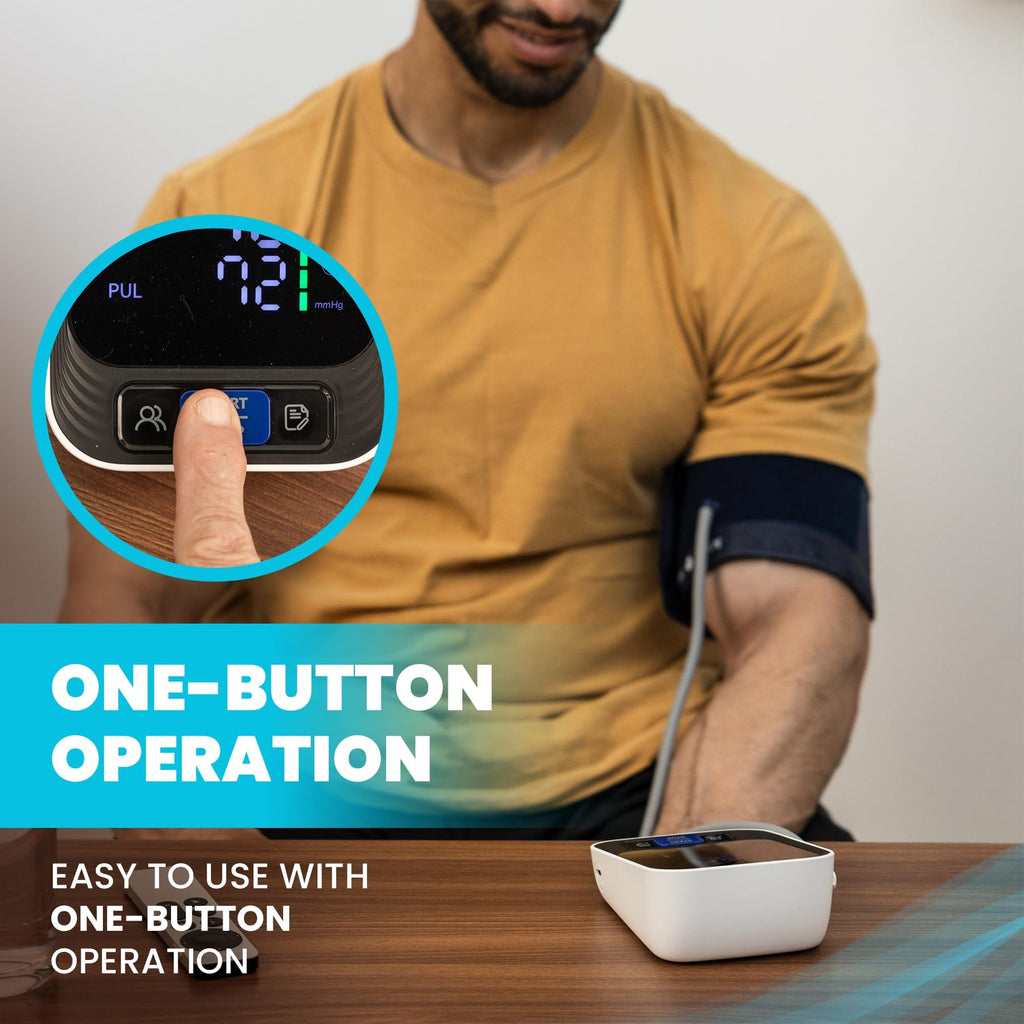 Blood Pressure Monitor - Automatic Blood Pressure Machine for Home Use - Large Color Screen and Large Adjustable Cuff for Reliable Readings