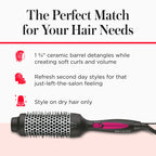 Buy now REVLON Perfect Match Hot Styler - Heated Brush to Style and Extend Blowouts, Hot Brush for Curls, Body, and Volume, Reduces Frizz and Boosts Shine at indiglob india