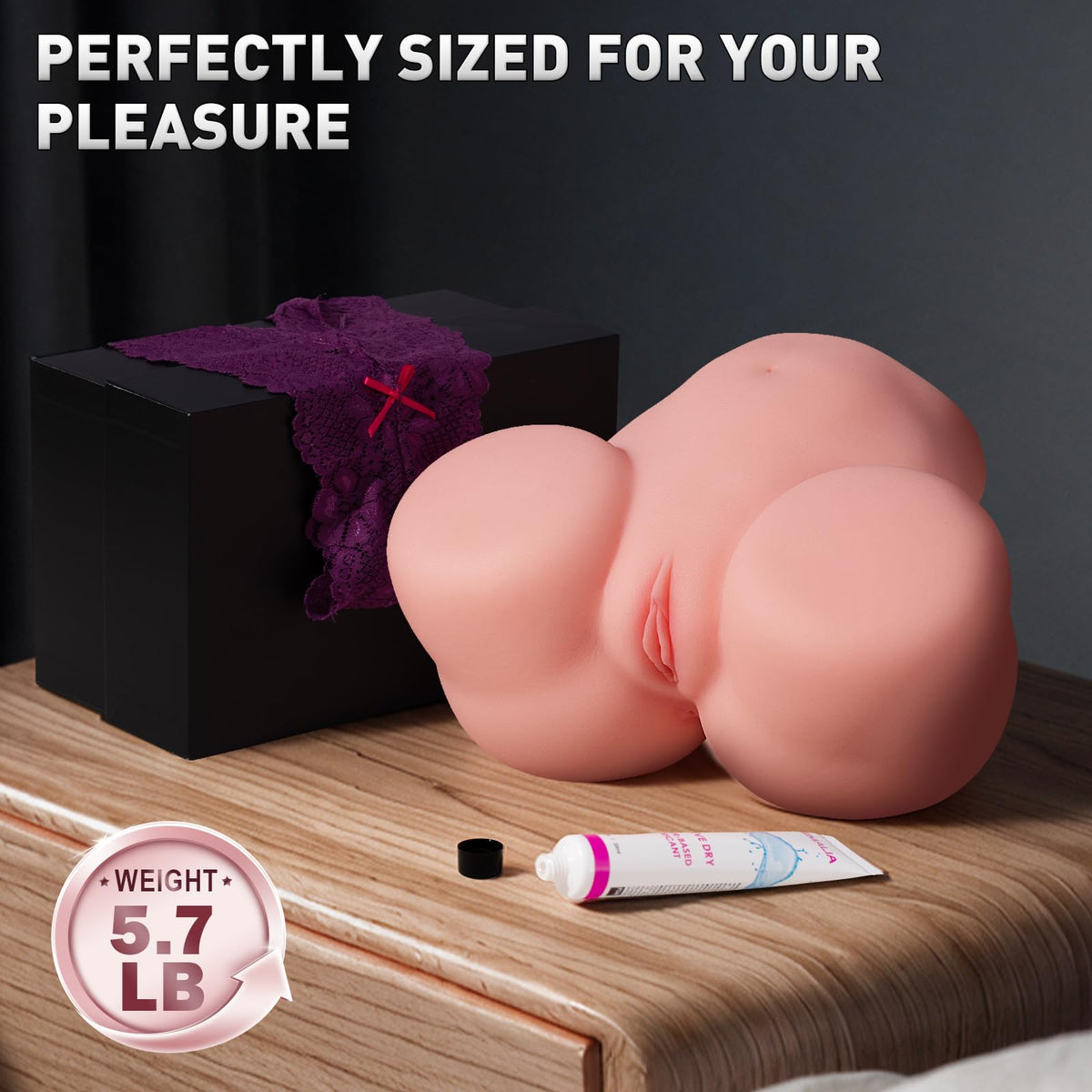 ZEMALIA Torso Pocket Pussy Sex Doll for Men with Dual 3D Textured Channels