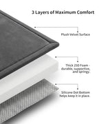 Goyuu Baby Play Mat for Floor, 50x50 Inch Thick Foam Playpen Mat, Ultra Soft Velvet Crawling & Tummy Time Mat, Non-Slip Baby Floor Mat, Easy to Clean, for Infants & Toddlers