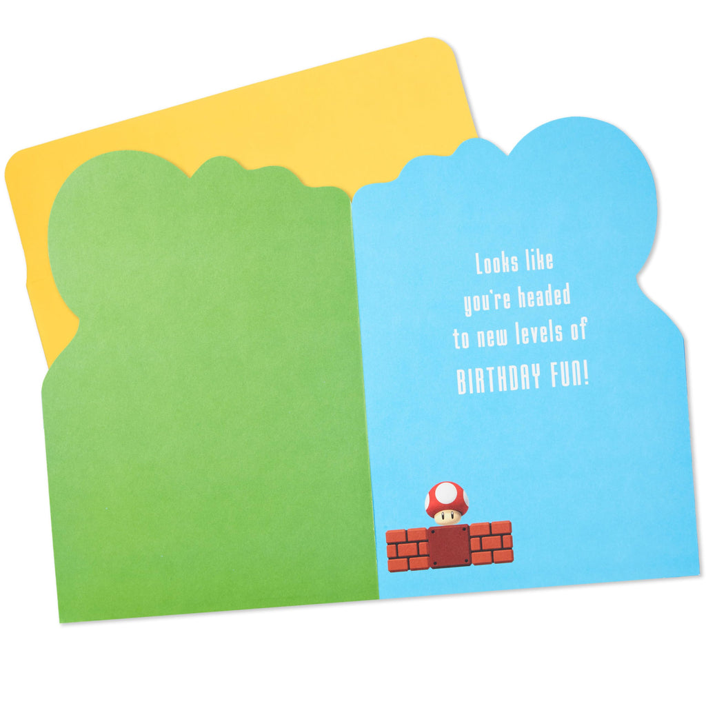 Hallmark Nintendo Super Mario Birthday Card (New Levels of Fun)
