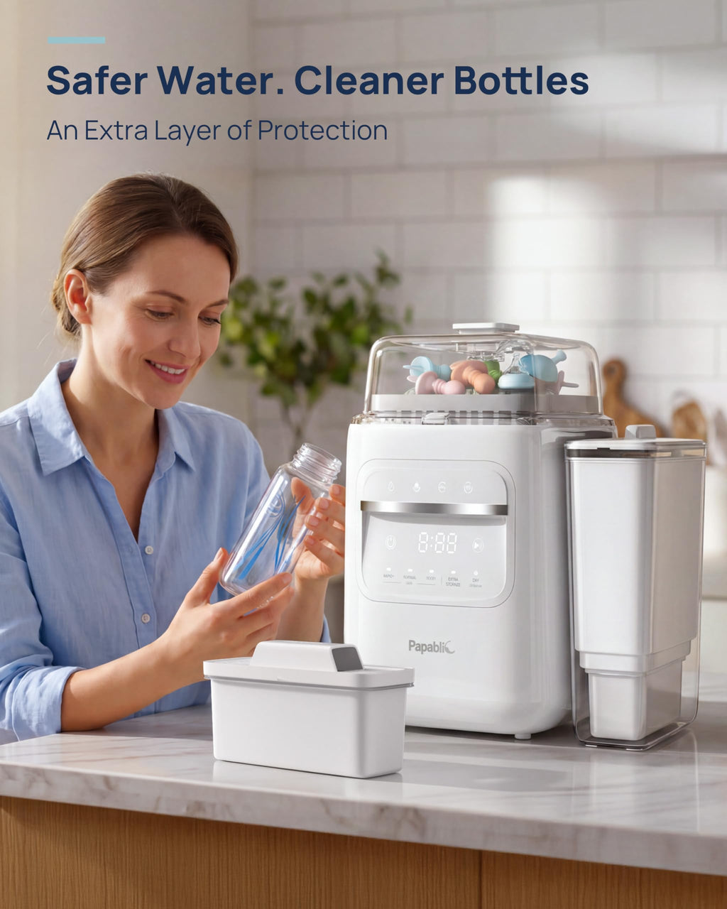 Papablic Official Replacement Water Filter for SafeguardPlus Bottle Washer