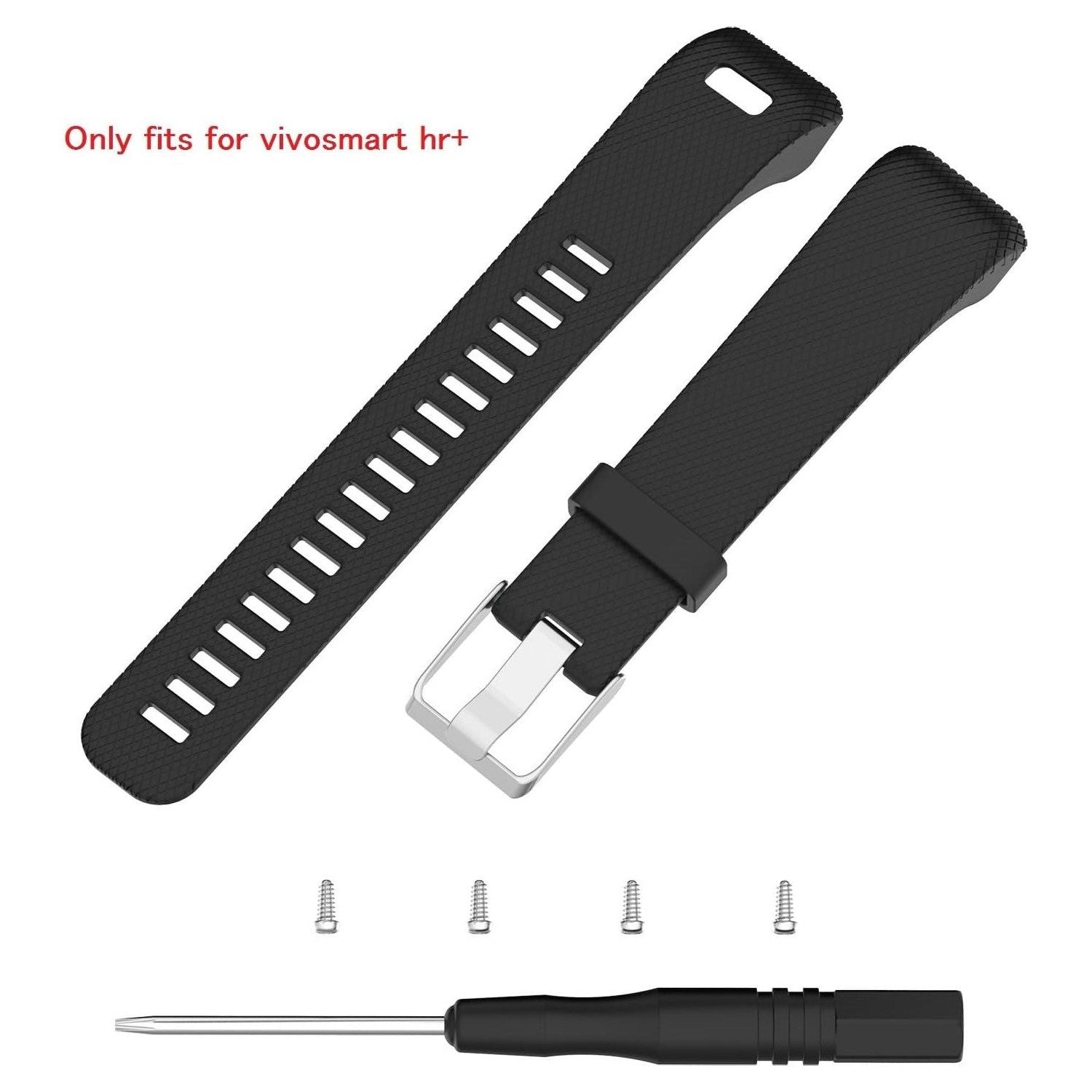 Buy now TenCloud Strap Compatible with Vivosmart HR+ Bands Replacement Striped Sport Straps with Tool Kits for Garmin vívosmart HR Plus Tracker (Black) at indiglob india