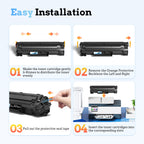 LxTek 83a Toner Cartridge Black Replacement for HP 83A CF283A 83X CF283X
