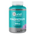 Qunol Magnesium Citrate Gummies 200mg, Vegetarian, Gluten-Free, 120ct | Support Nerve, Bone & Muscle Health, Cognitive Performance, Positive Mood, Healthy Stress Response, Restful Sleep; Non-GMO