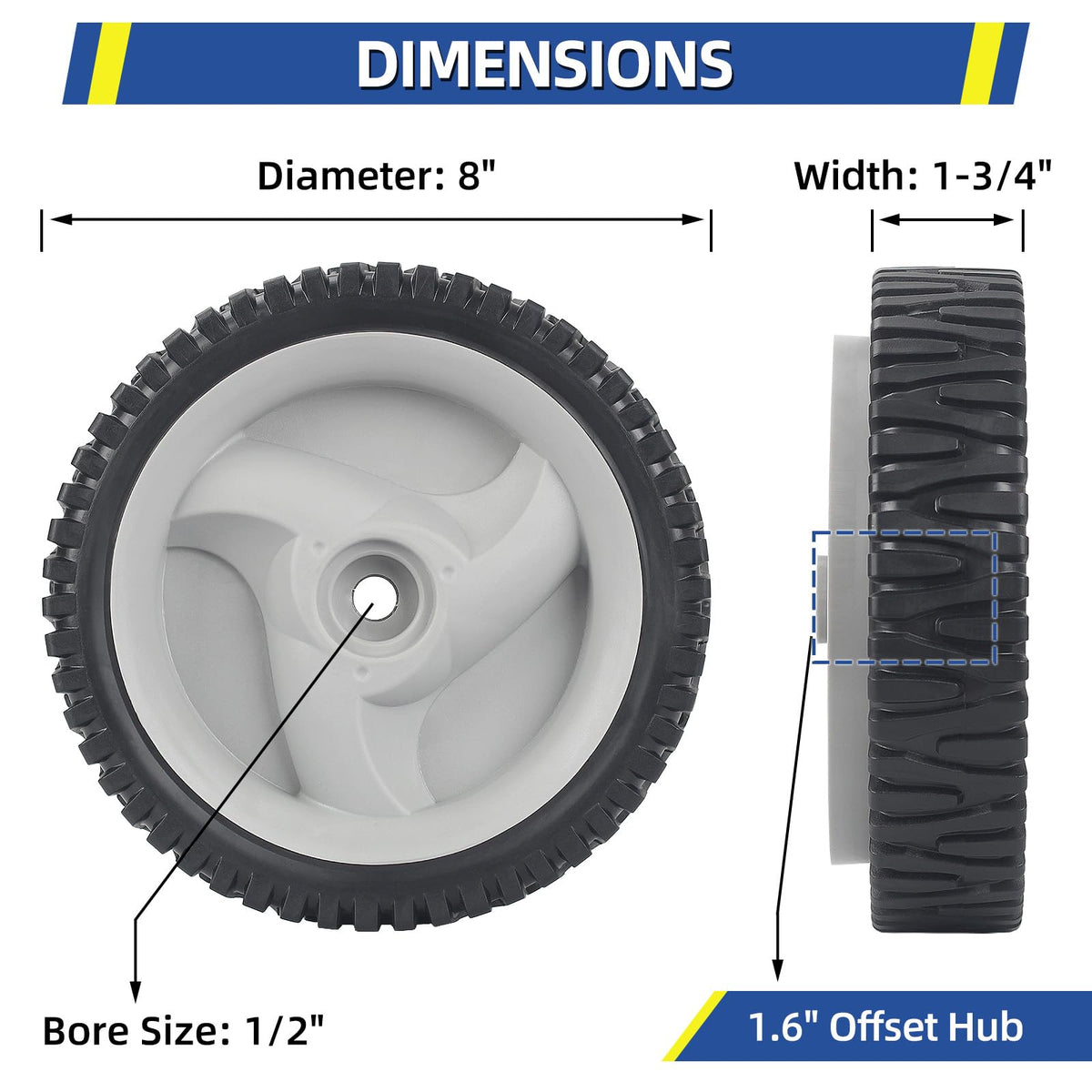 GICOOL 583719501 194231X460 Front Wheels for Craftsman Husqvarna & HU Mower