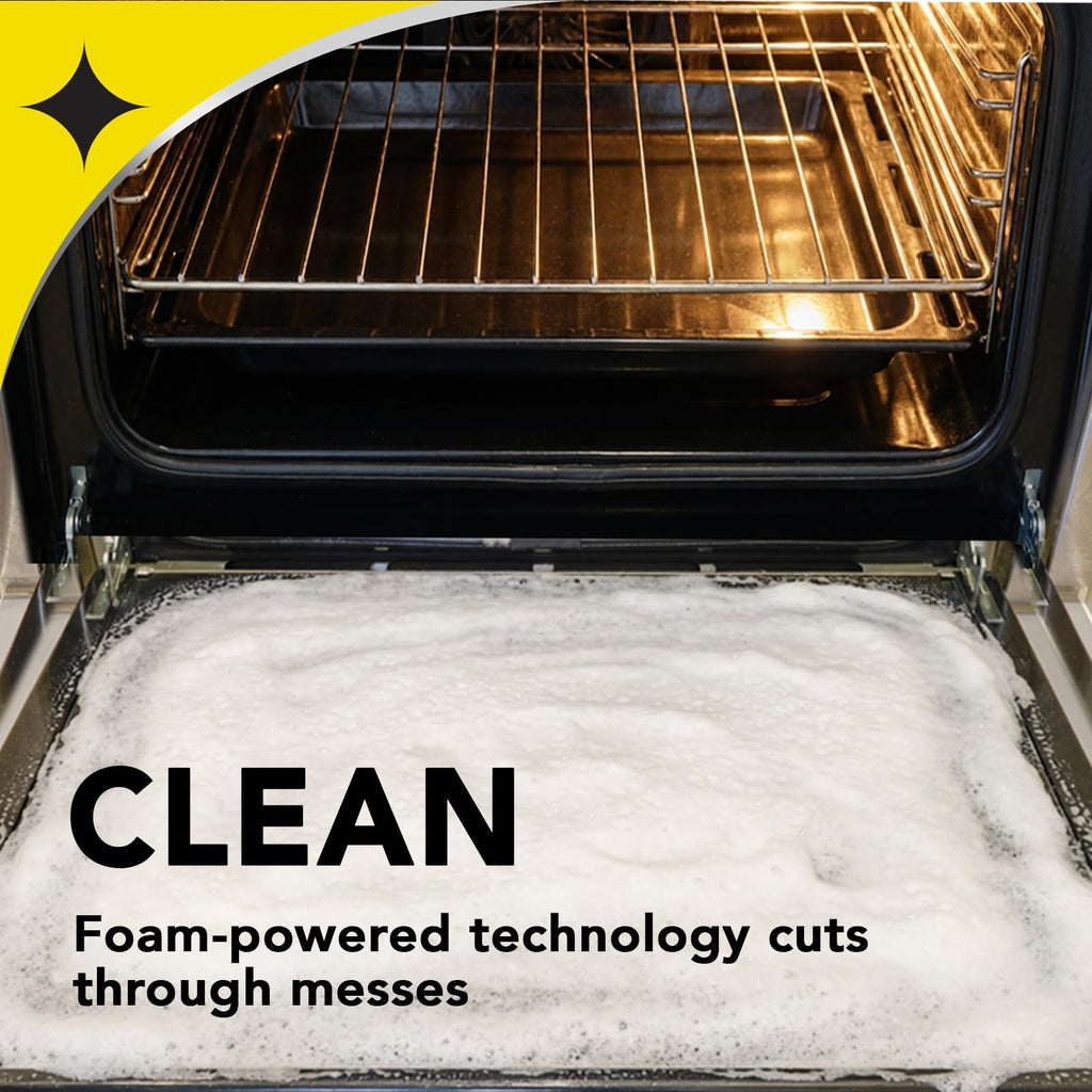 Weiman Heavy Duty Foaming Oven Cleaner & Degreaser, Removes Burnt-On Grease, Food Residue from Ovens, Grills, Broiler Pans, Phosphate Free, 14.5 oz