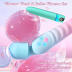 G Spot Vibrator Wand & Bullet Vibrator Set - Vibrators Sex Toys for Women, Clitoral Dildo with 7 Vibrating Modes, Waterproof Heating Wand Massager, Adult Sex Toy for Female and Couples