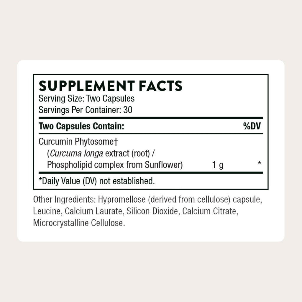 THORNE Curcumin Phytosome, 1,000 mg Curcumin Supplement, 60 Capsules | Supports Joint Stiffness, Muscle Soreness & a Healthy Inflammatory Response*, Clinically Studied, NSF Contents Certified