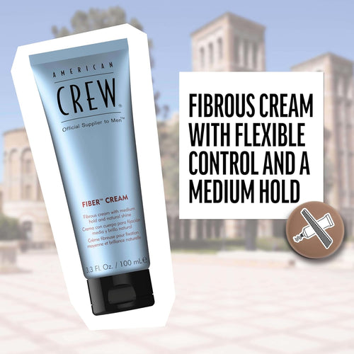 Buy now American Crew Men's Fiber Cream, Like Hair Gel with Medium Hold & Natural Shine, 3.3 Fl Oz at indiglob india