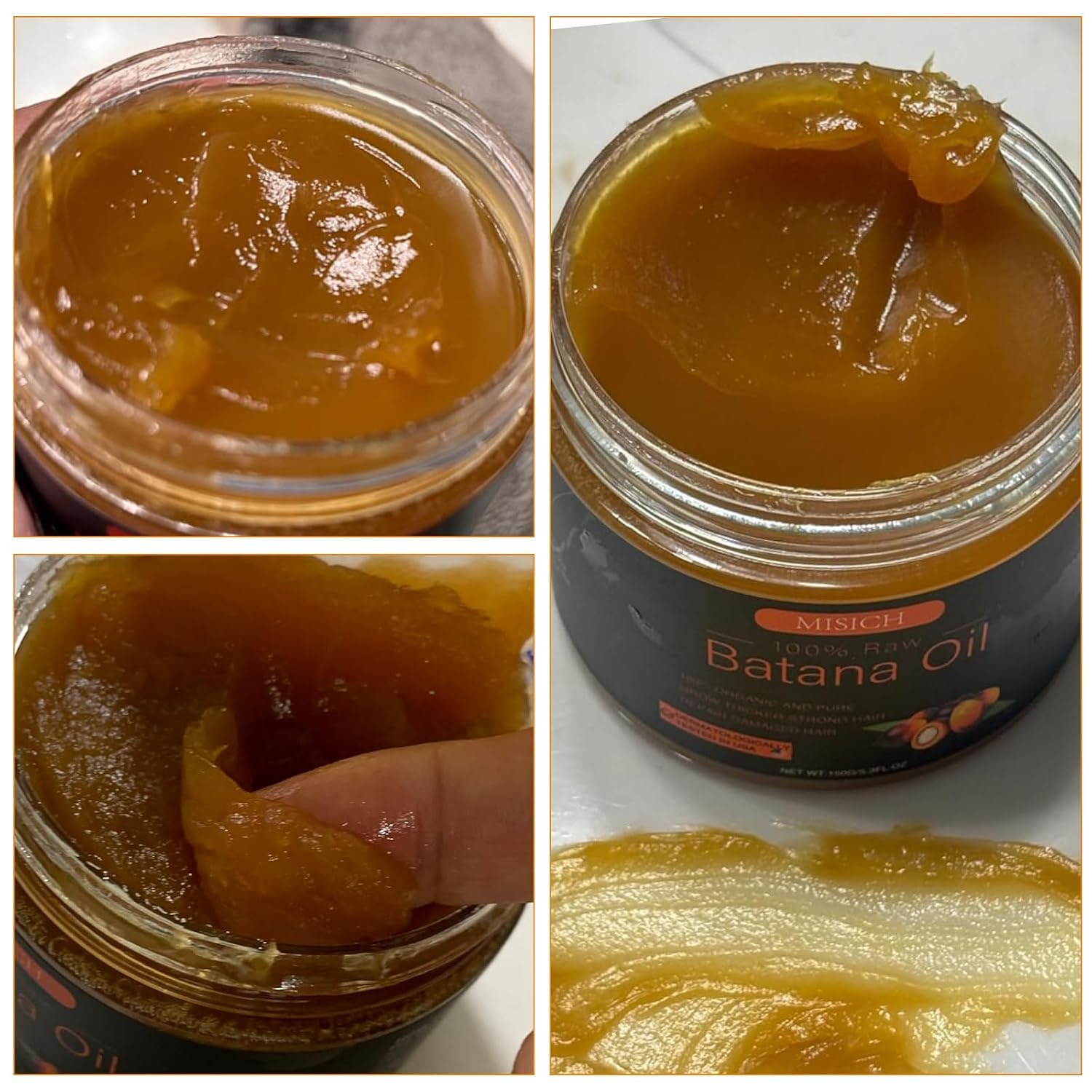 MISICH Raw Batana Oil for Hair Growth, 100% Natural Pure Botana Oil Paste from Honduras, Unrefined Organic Batana Hair Mask for Prevent Hair-Loss, Enhances Thickness for Men & Women 5.3 oz