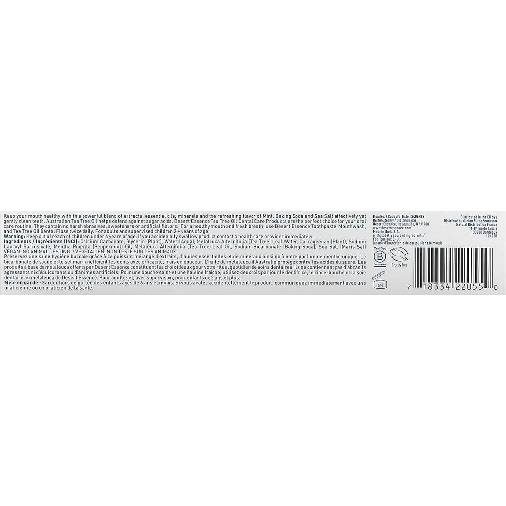 Buy now Desert Essence Tea Tree Oil Toothpaste - Mint - 6.25 Ounce - Refreshing Taste - Deep Cleans Teeth & Gums - Helps Fight Plaque - Sea Salt - Pure Essential Oil - Baking Soda - Promotes Healthy Mouth at indiglob india