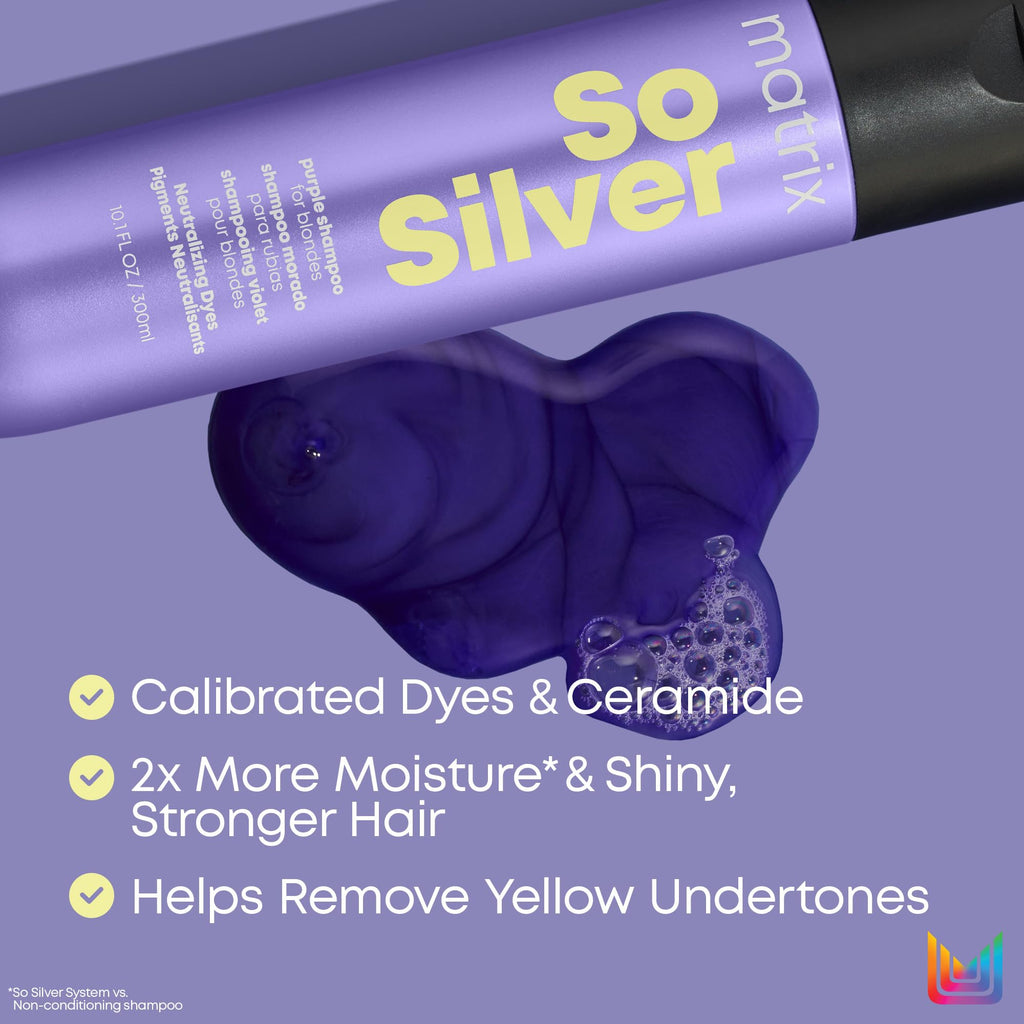 Matrix So Silver Purple Shampoo – For Blonde & Grey Hair