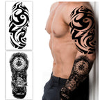 Buy now Extra Large waterproof Temporary Tattoos 8 Sheets Full Arm Fake Tattoos and 8 Sheets Half Arm Tattoo Stickers for Men and Women (22.83"X7.1") at indiglob india