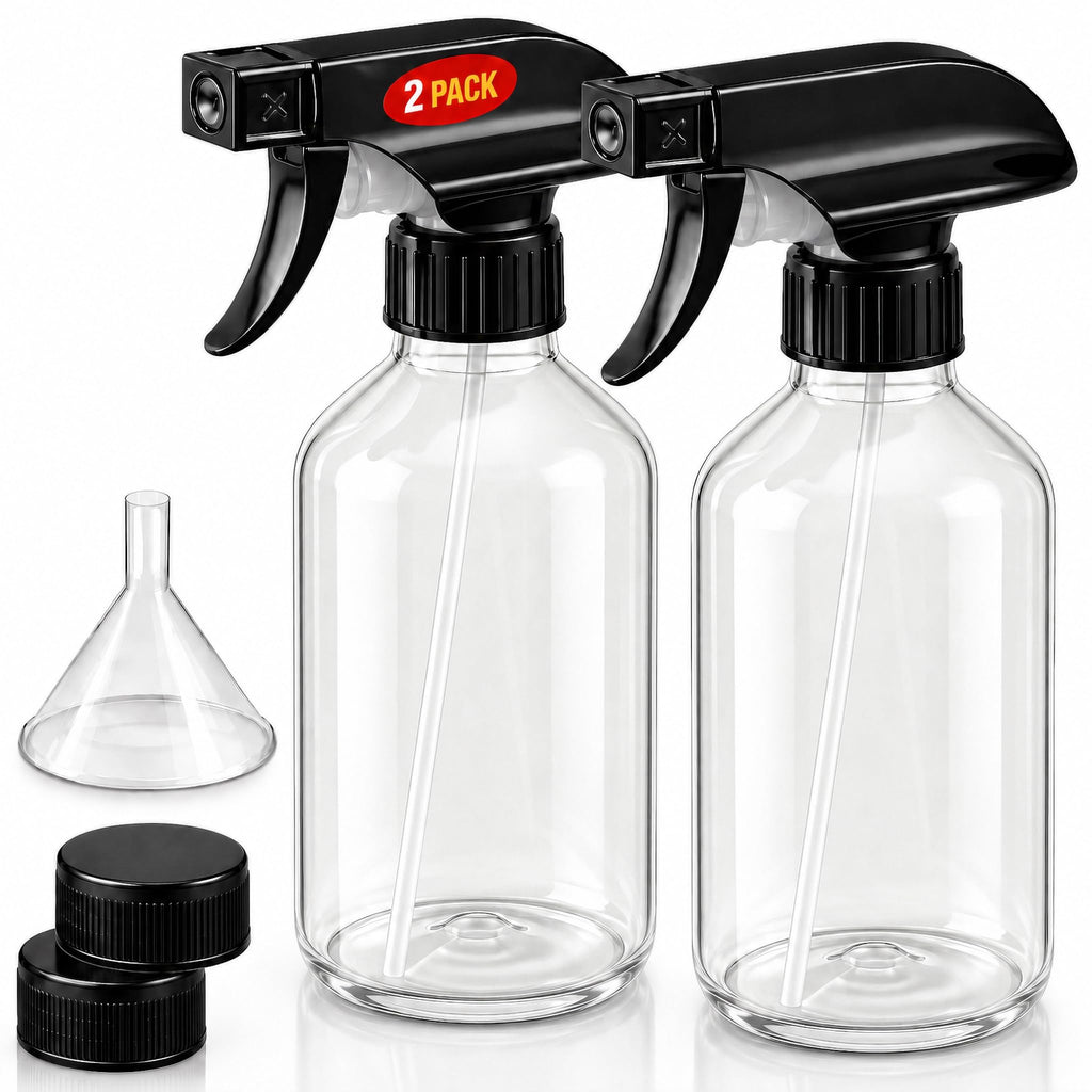 SUPER+ 2 Pack Plastic Spray Bottles 10 OZ – Leak Proof, Adjustable Nozzle, Empty Spray Bottles For Cleaning Solutions, Plants, Pet, Or Diy Spray Bottle